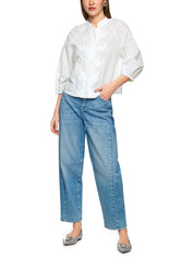 Bluse aus Baumwolle - 100 - Weiß