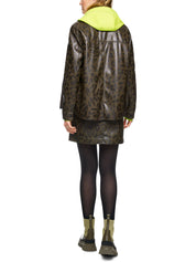 Kunstlederhemd mit Leopardenmuster - 595 - Khaki
