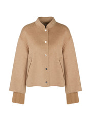 Wolljacke mit Stehkragen - 625 - Braun