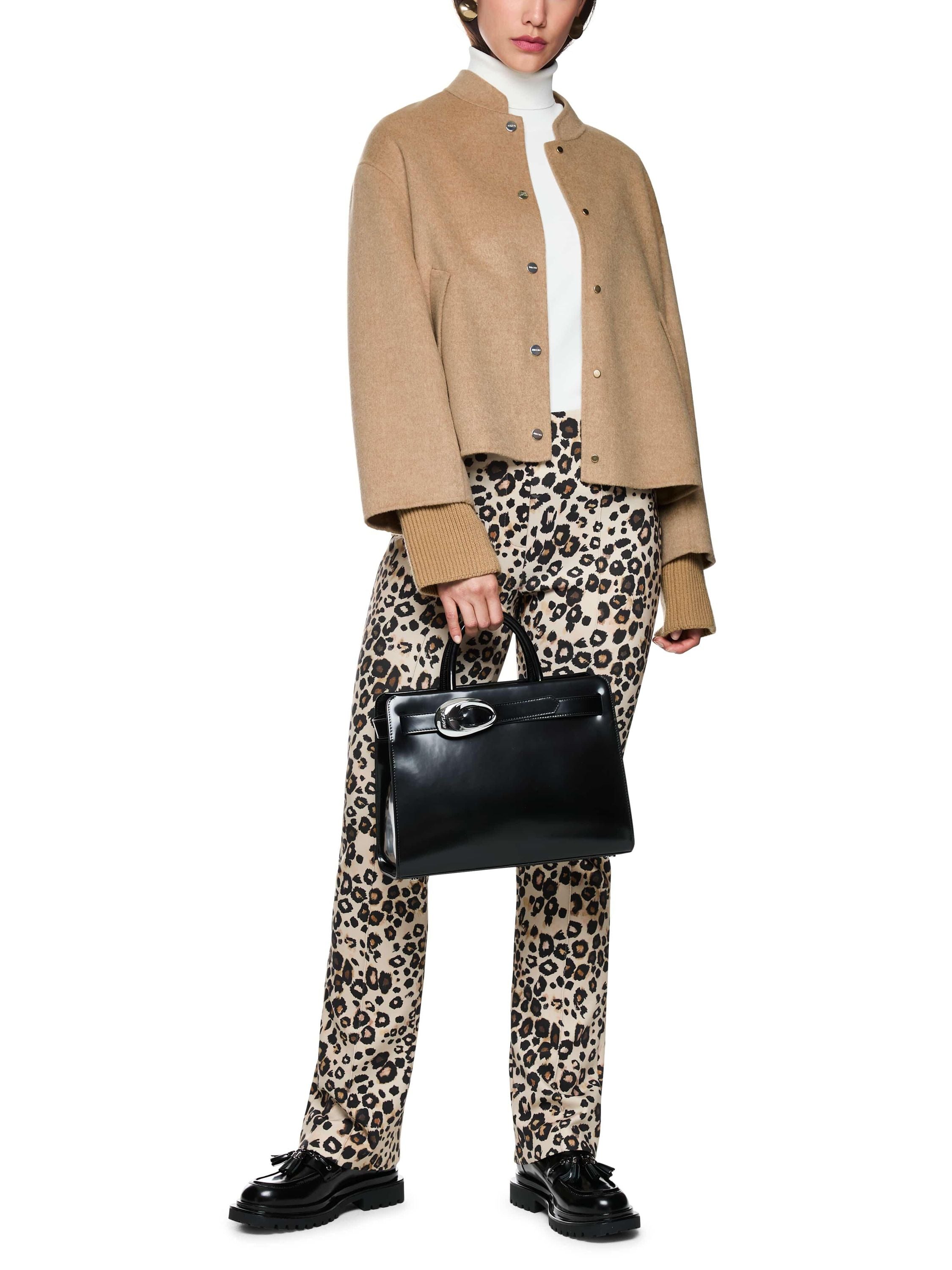 Wolljacke mit Stehkragen - 625 - Braun