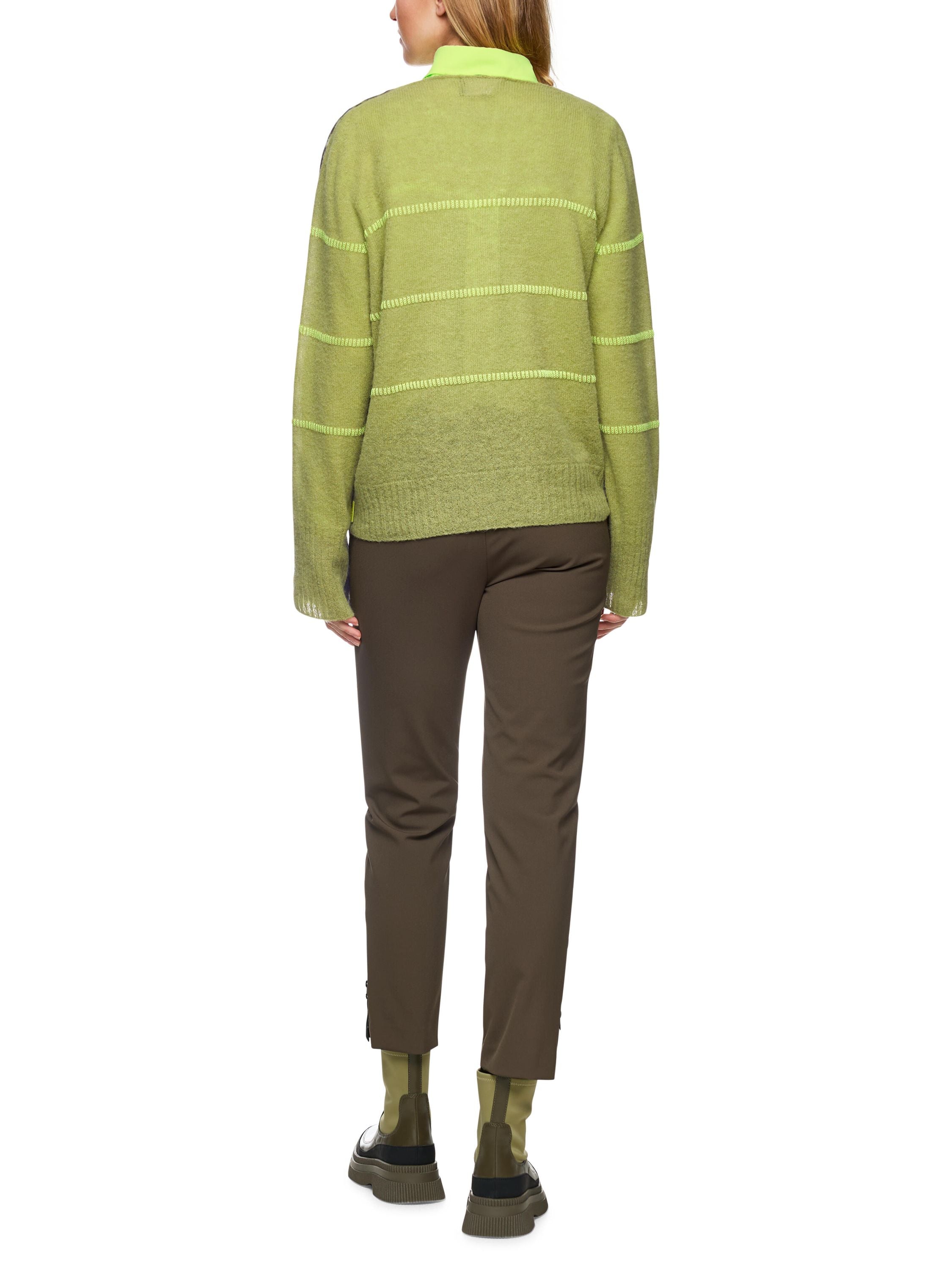 Strickpullover aus Alpakamix - 572 - Khaki