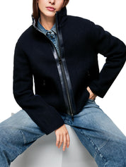 Wendejacke aus Wollmix - 394 - Blau