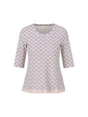 T-Shirt gemustert aus Baumwolle - 702 - Rosa