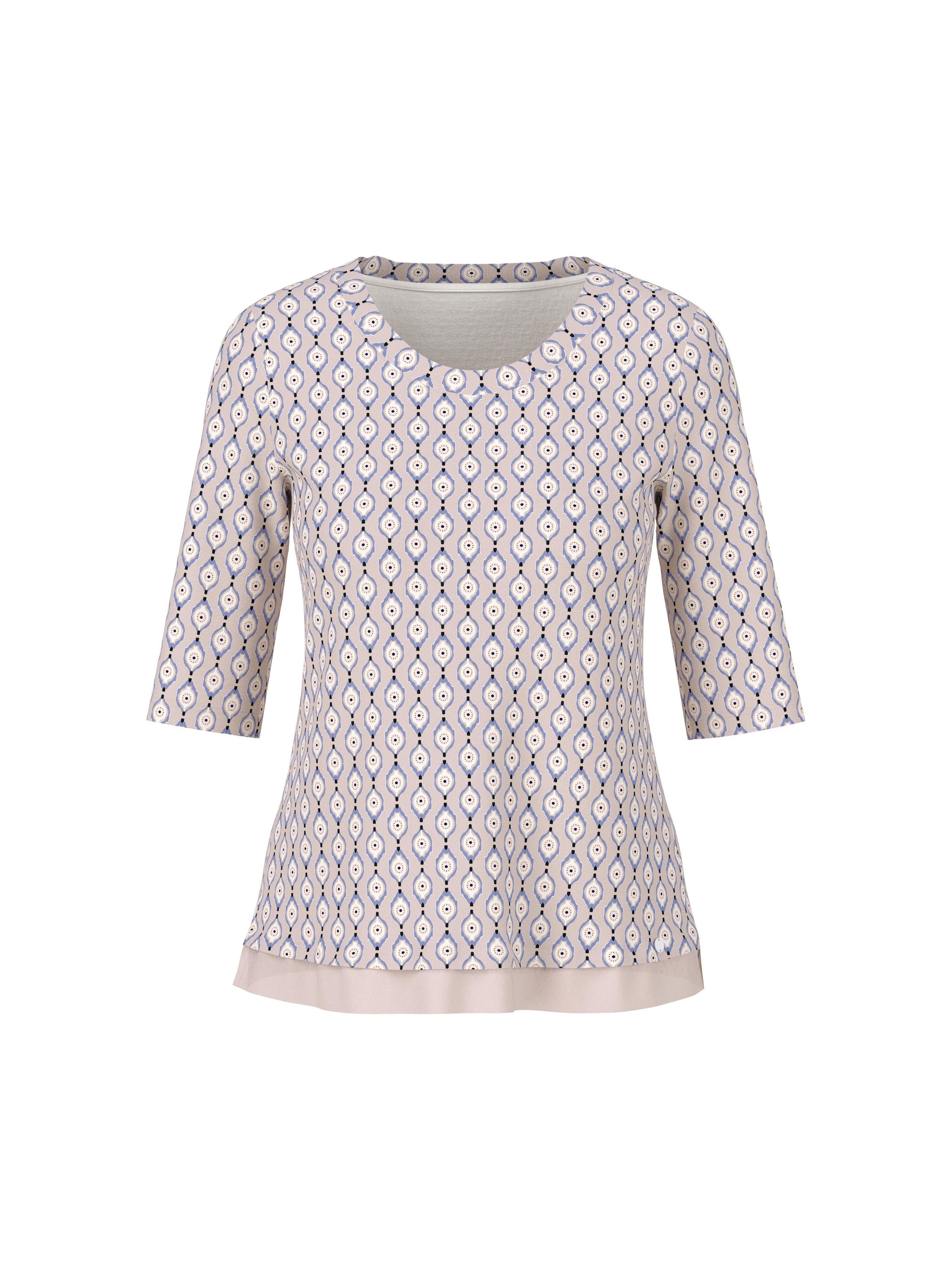 T-Shirt gemustert aus Baumwolle - 702 - Rosa