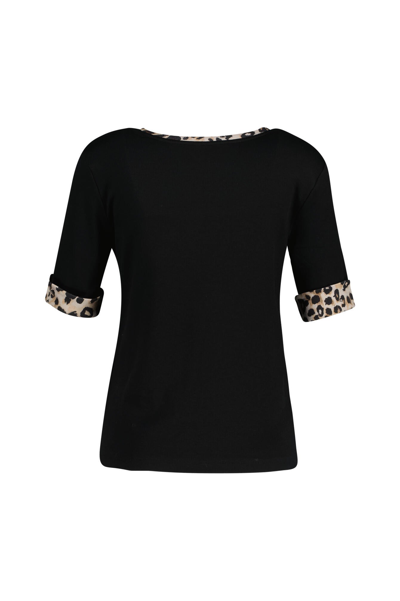 T-Shirt  aus Baumwolle - 900 - Schwarz