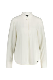 Schlupfbluse mit Stehkragen - 110 - Creme