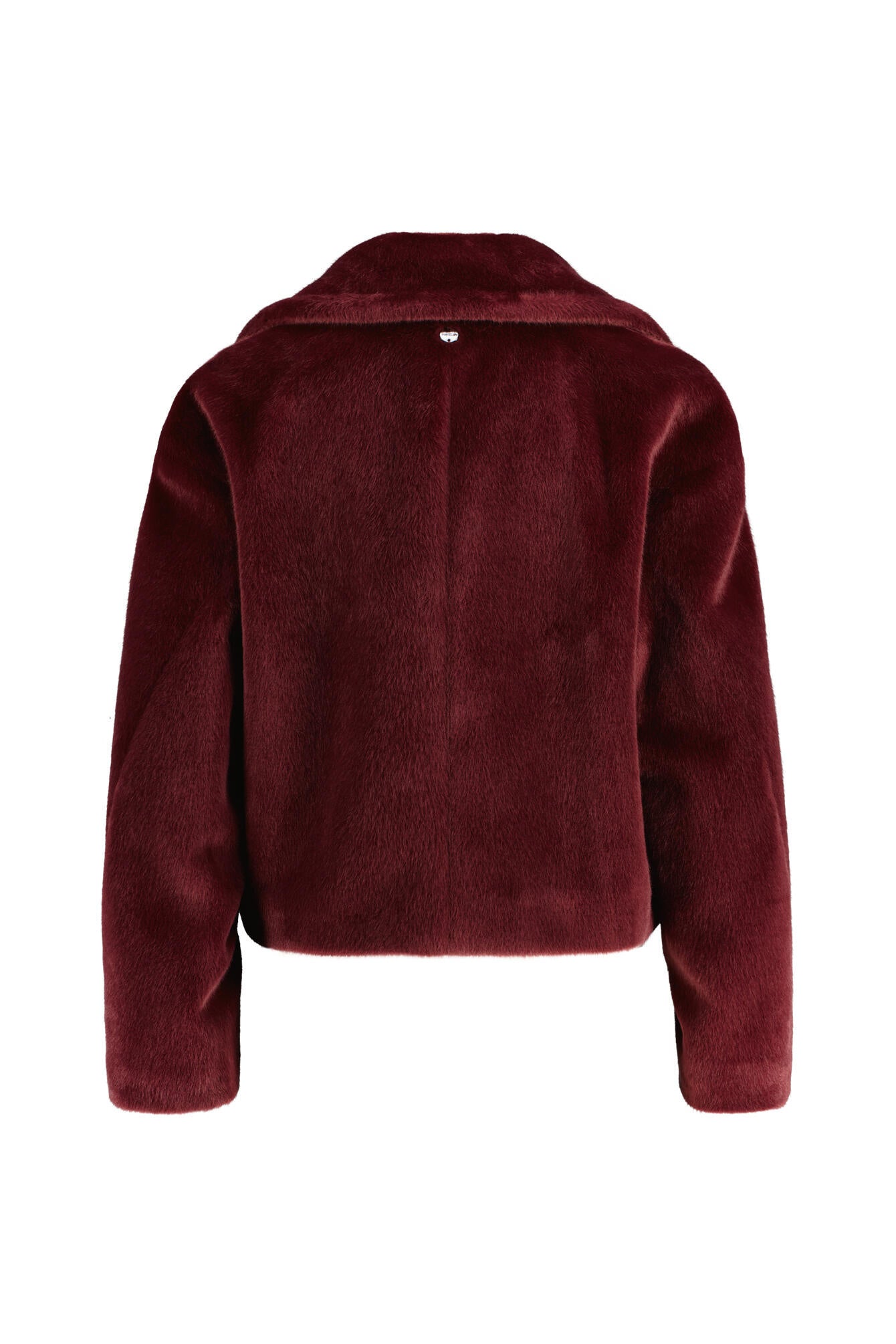 Kunstpelzjacke mit Reversekragen - 294 - Rot
