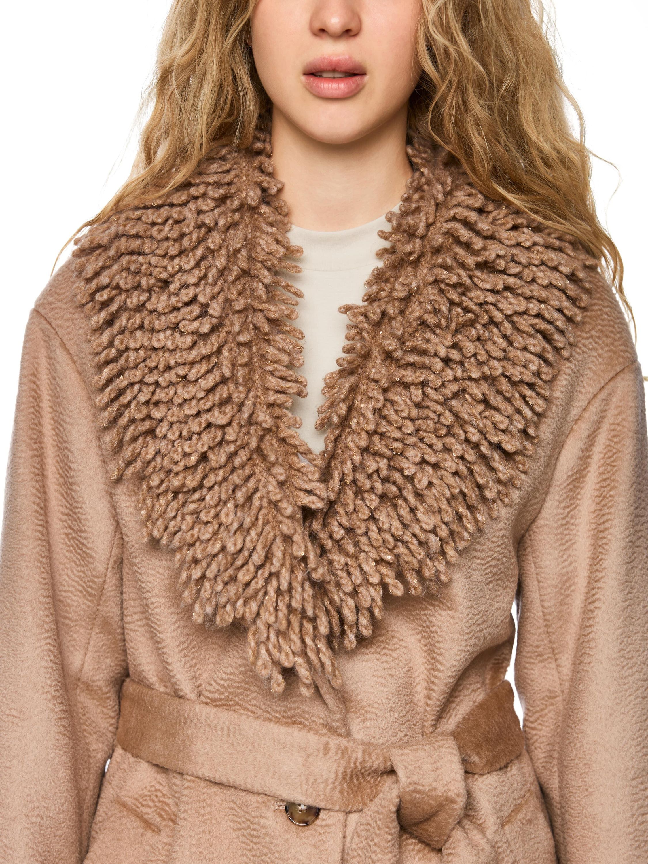 Mantel mit Statement-Kragen - 623 - Braun