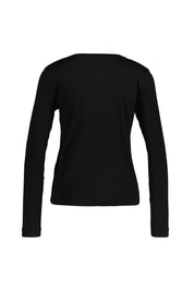 Langarmshirt aus Baumwolle - 900 - Schwarz