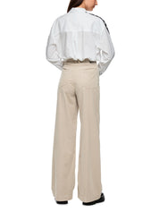 Bügelfaltenhose Wide Leg - 646 - Beige