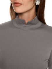 Langarmshirt aus Baumwolle - 836 - Grau
