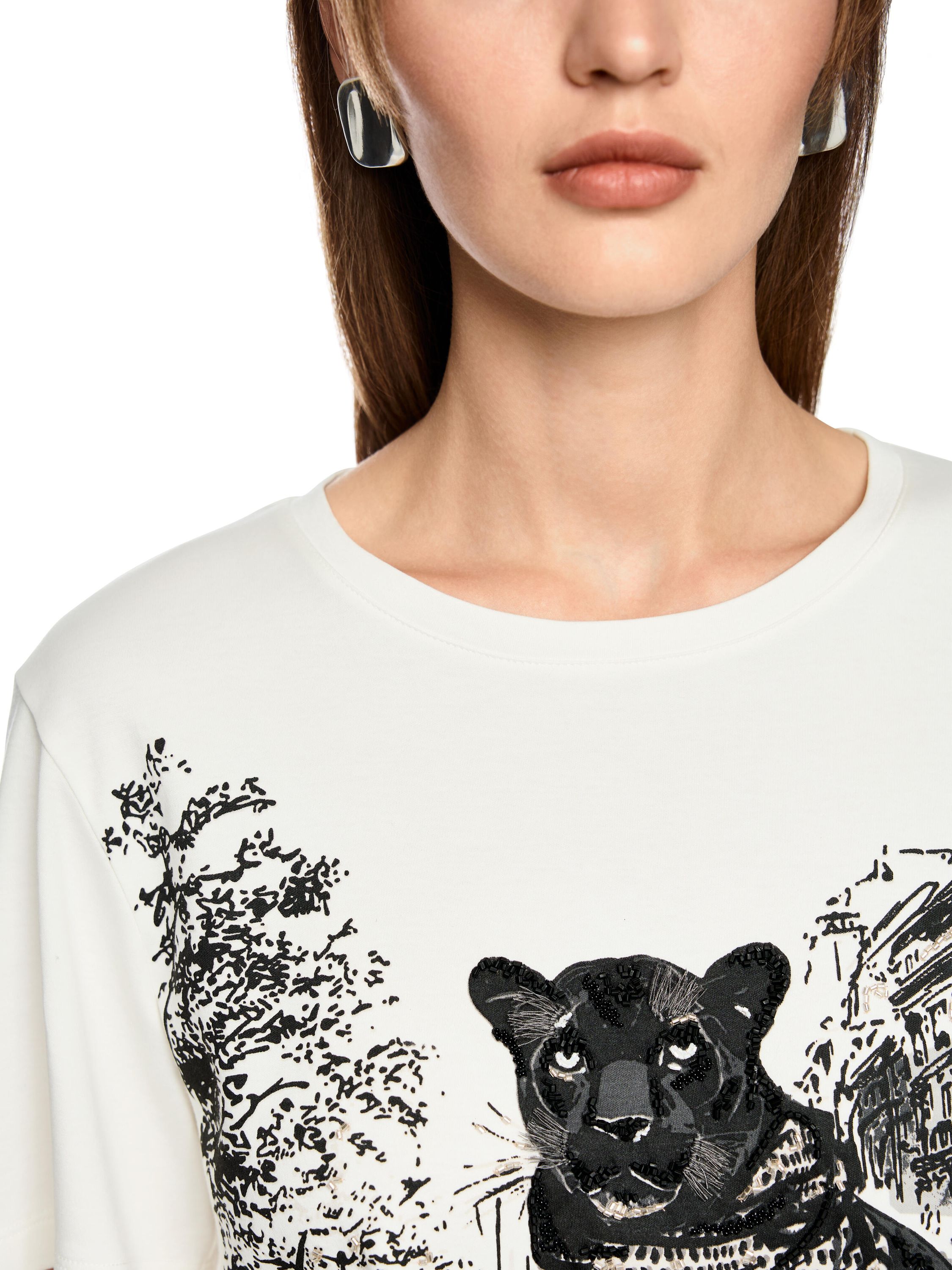 T-Shirt aus Baumwolle - 110 - Weiß