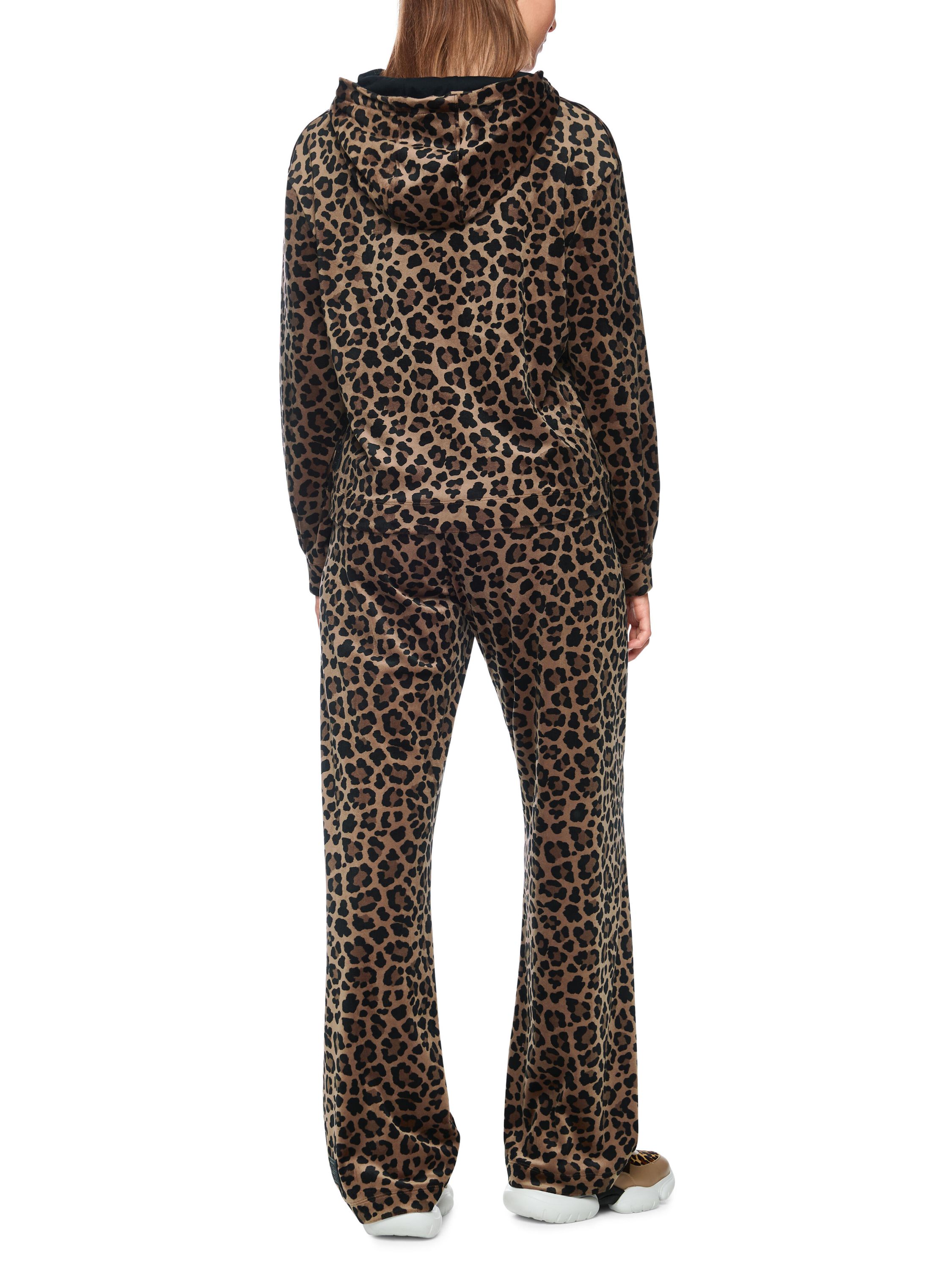 Sweathoodie mit Leopardenmuster - 624 - Braun