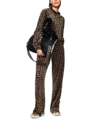 Sweathoodie mit Leopardenmuster - 624 - Braun