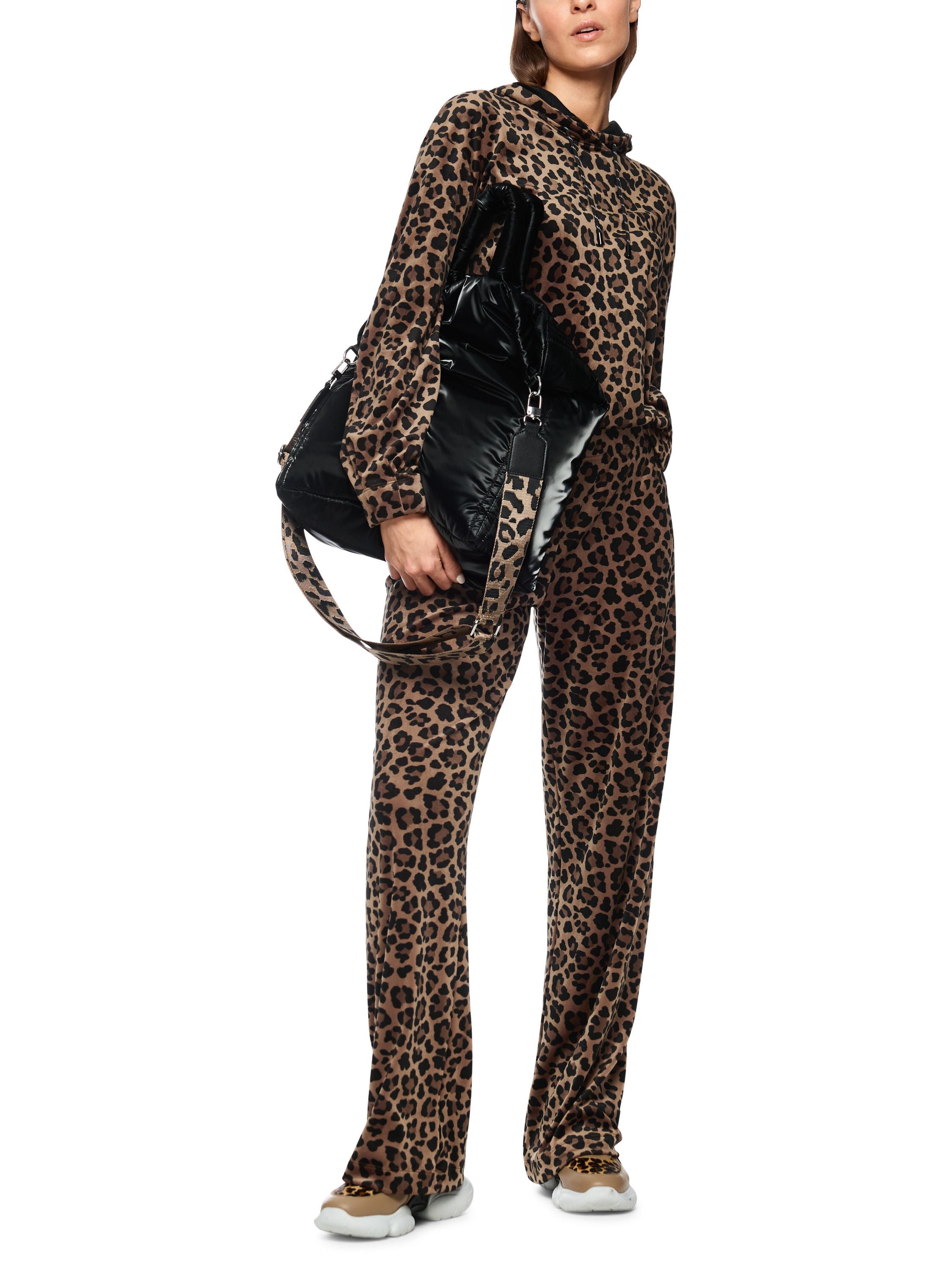 Sweathoodie mit Leopardenmuster - 624 - Braun