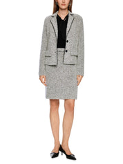 Bouclé-Blazer aus Baumwollmix - 182 - Grau