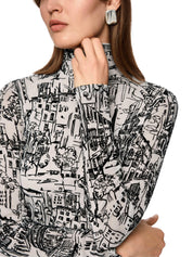 Langarmshirt mit Rollkragen - 182 - Grau