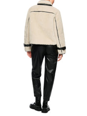 Jacke in Felloptik - 112 - Beige