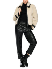 Jacke in Felloptik - 112 - Beige