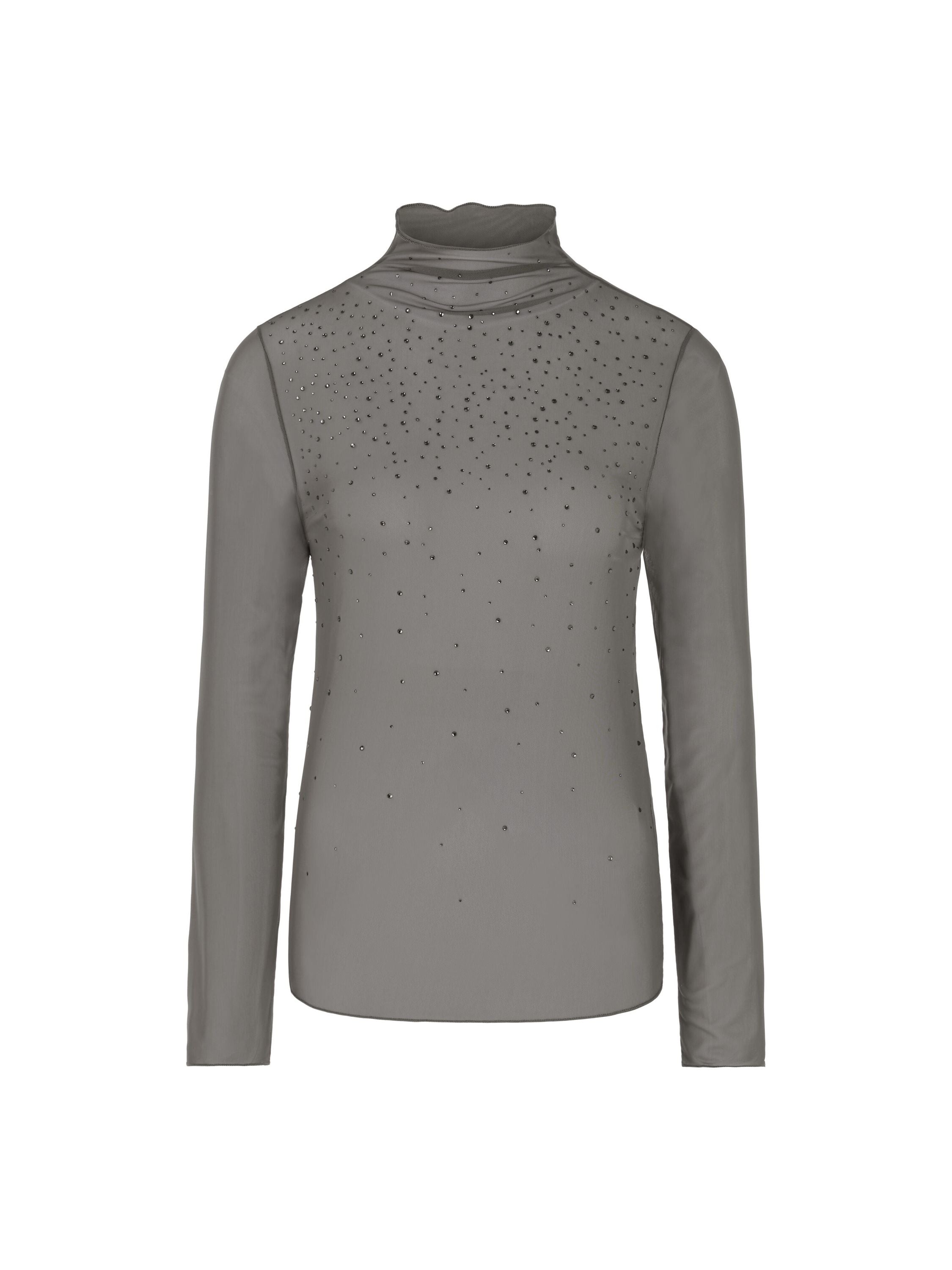 Langarmshirt aus Mesh - 836 - Braun