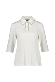 Poloshirt aus Baumwolle - 110 - Weiß