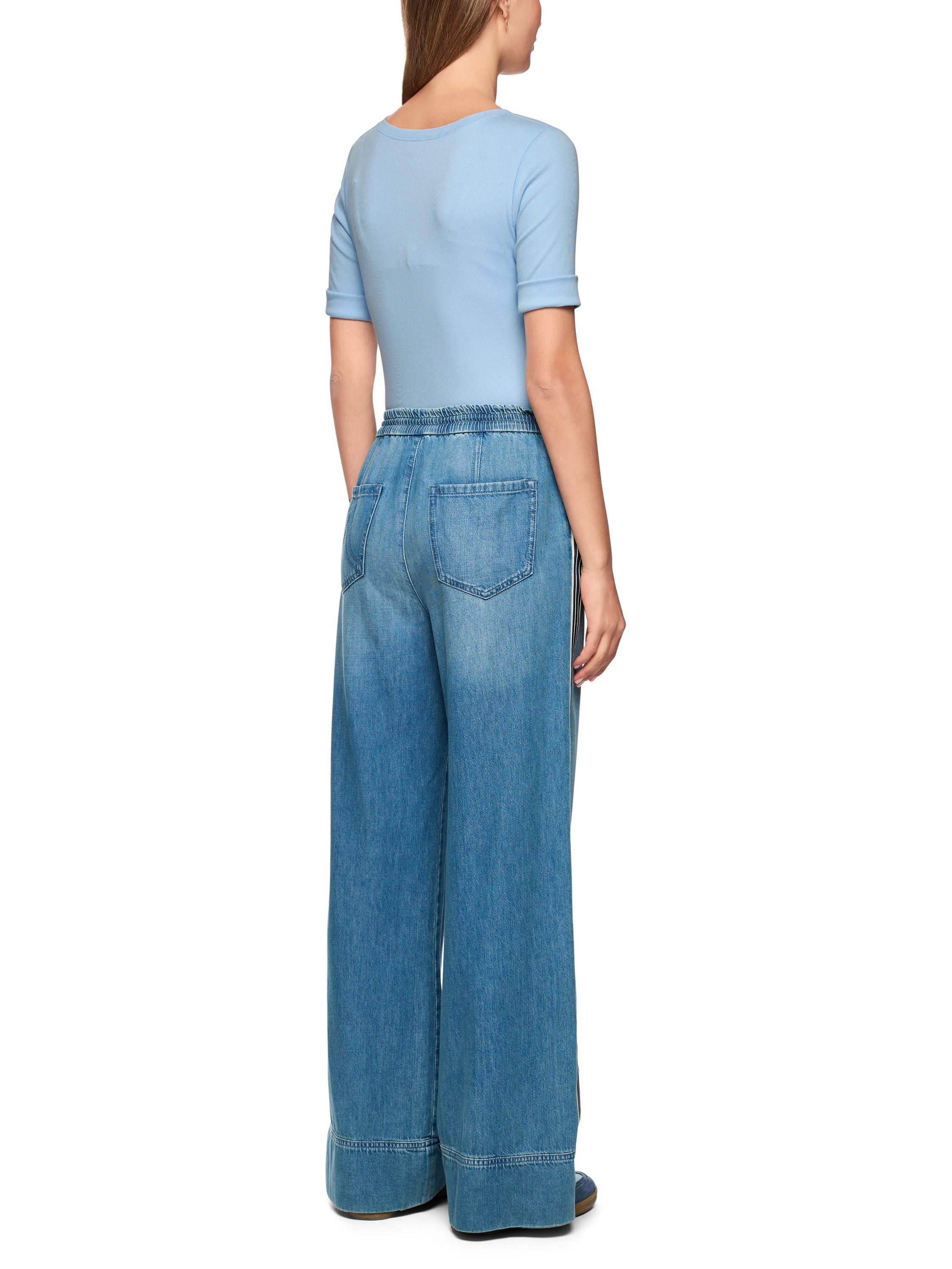 T-Shirt aus gerippt - 316 - Blau