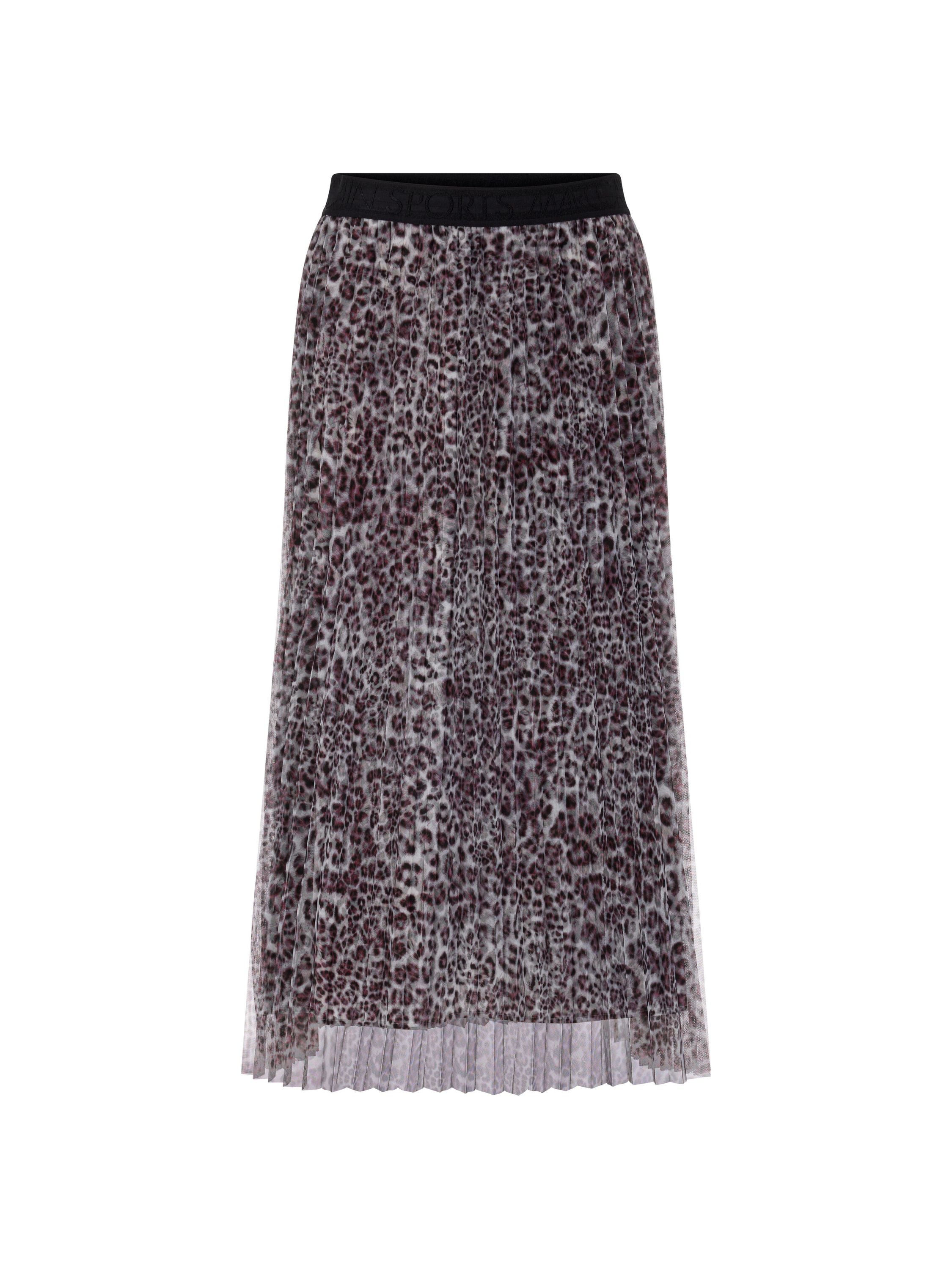 Plisseerock mit Leo Print - 293 - Violett