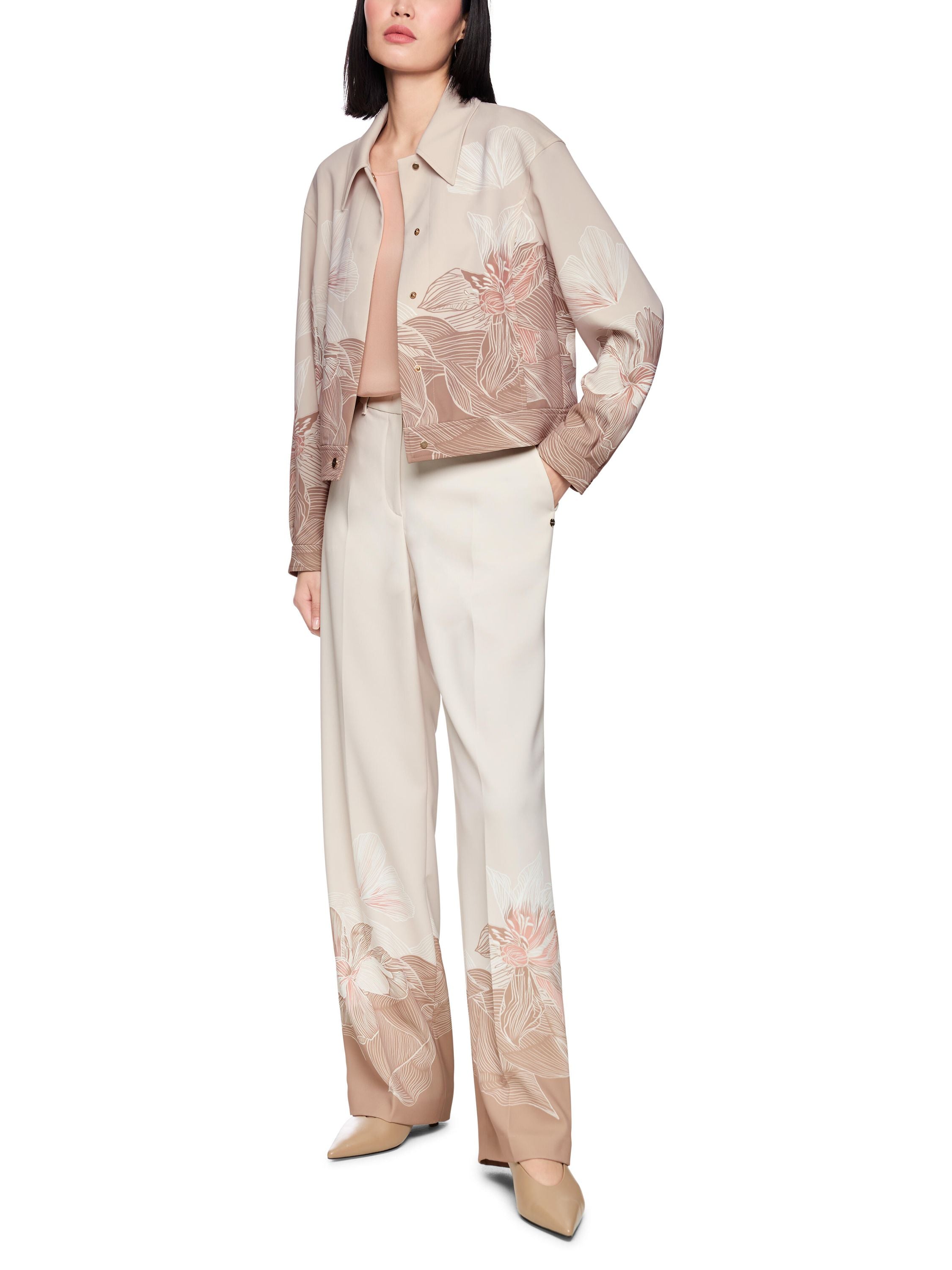 Bomberjacke mit aufliegendem Kragen - 619 - Beige