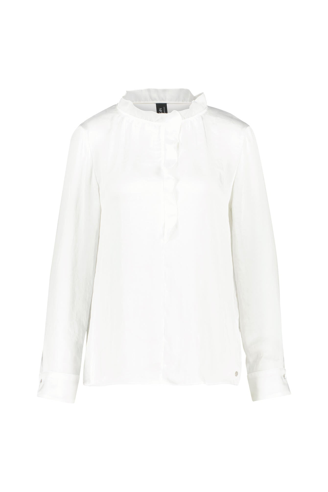 Schlupfbluse mit Stehkragen - 100 - Weiß