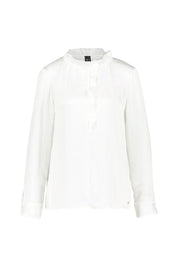 Schlupfbluse mit Stehkragen - 100 - Weiß