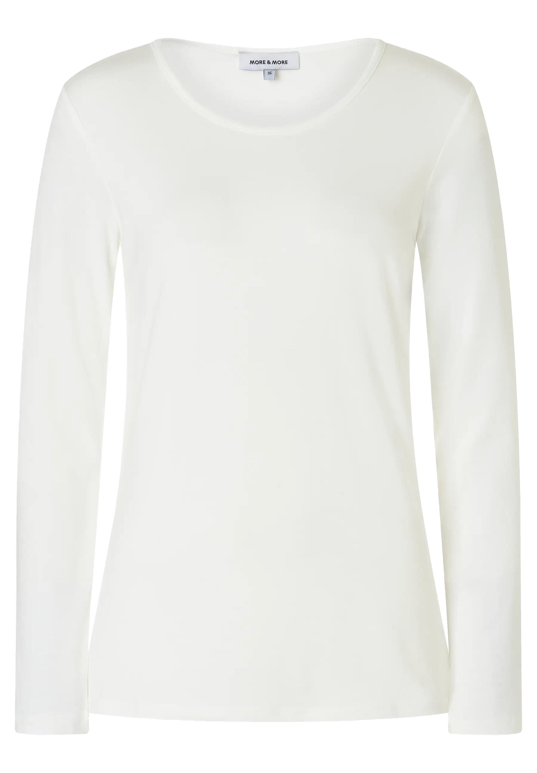 Langarmshirt - 0041 - Weiß