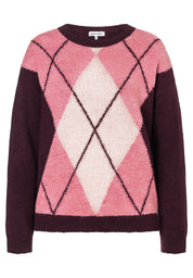 Pullover mit Argyle-Muster - 3819 - Violett