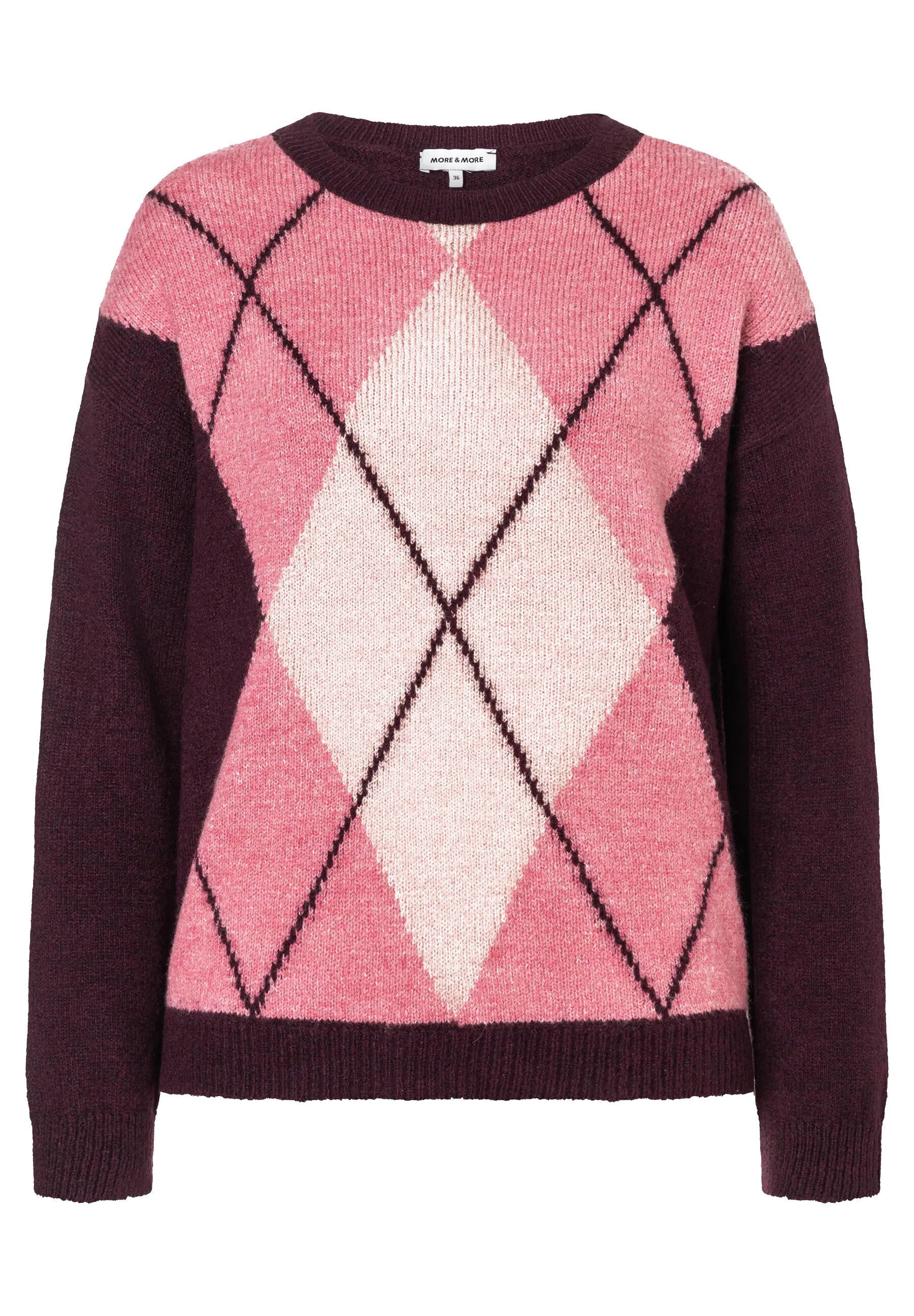 Pullover mit Argyle-Muster - 3819 - Violett