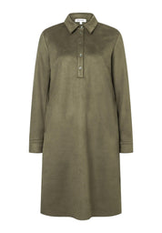 Freizeitkleid Midi in Wildlederoptik - 0660 - Grün