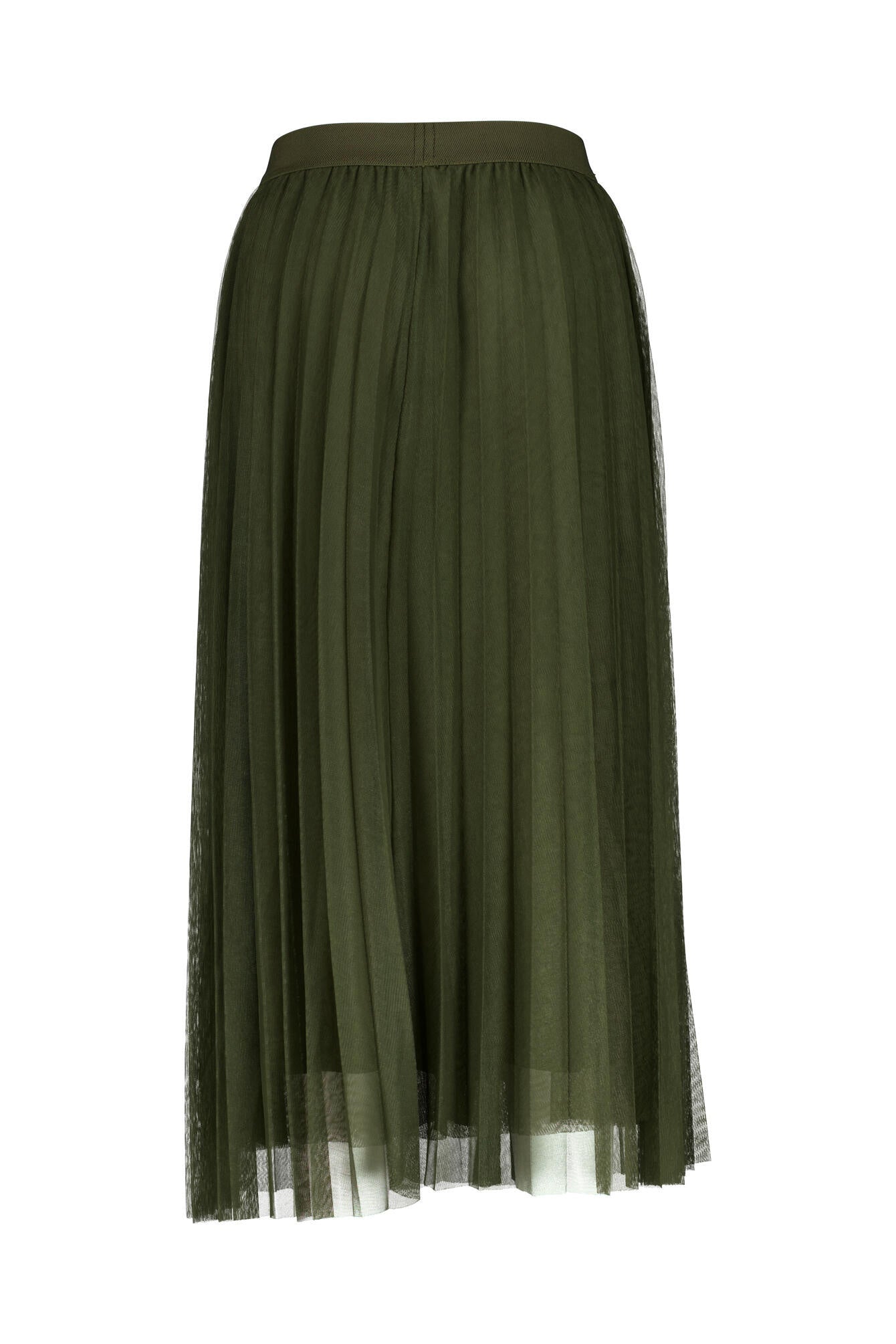 Faltenrock Midi aus Mesh - 0660 - Grün