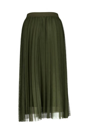 Faltenrock Midi aus Mesh - 0660 - Grün