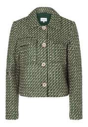 Bouclé-Blazer - 3660 - Grün
