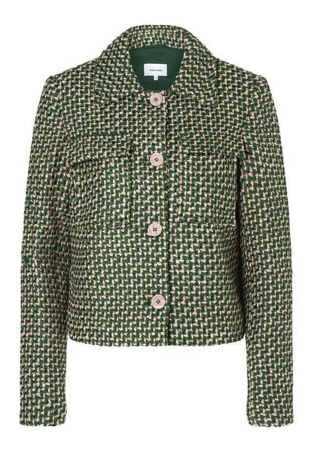 Bouclé-Blazer - 3660 - Grün