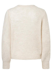 Strickpullover mit Rippen-Struktur - 0038 - Creme