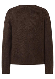 Strickpullover mit V-Neck - 0279 - Braun