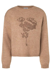 Strickpullover mit Applikation - 0249 - Beige
