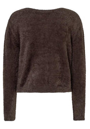 Strick-Cardigan aus Fake Fur - 0279 - Braun