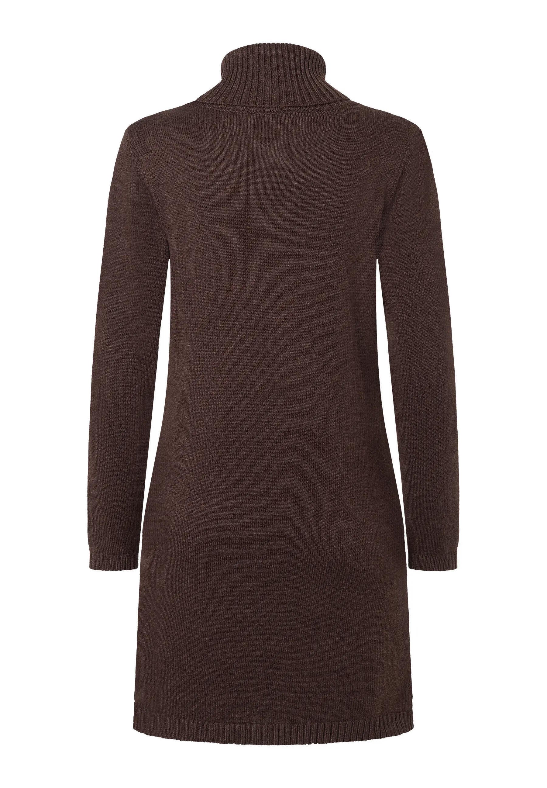 Strickkleid Midi aus Viskosemix - 0279 - Braun
