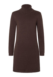 Strickkleid Midi aus Viskosemix - 0279 - Braun