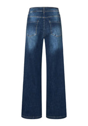 Jeans Wide Leg mit Tunnelzug - 0963 - Blau