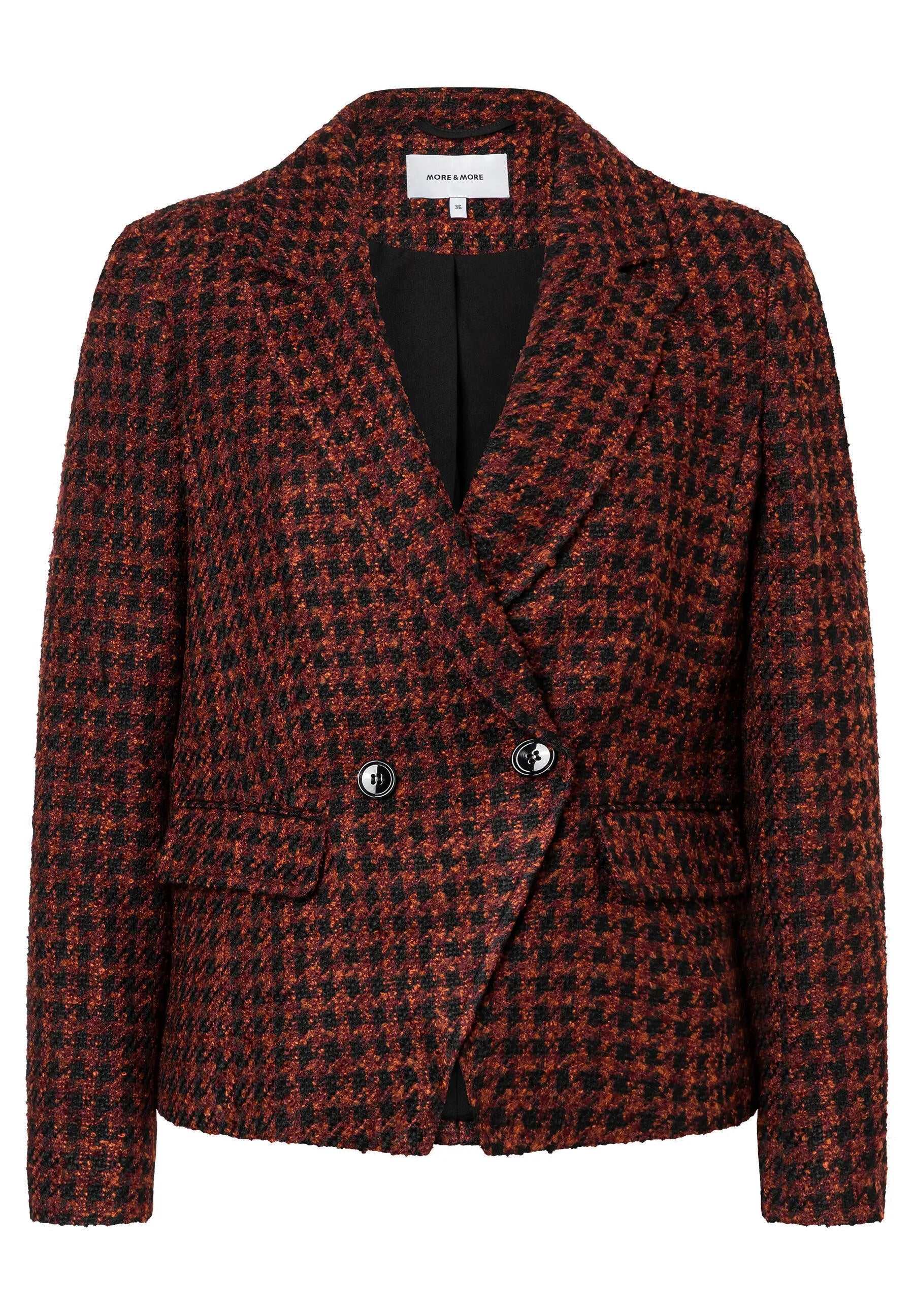 Blazer mit Hahnentrittmuster - 3790 - Rot