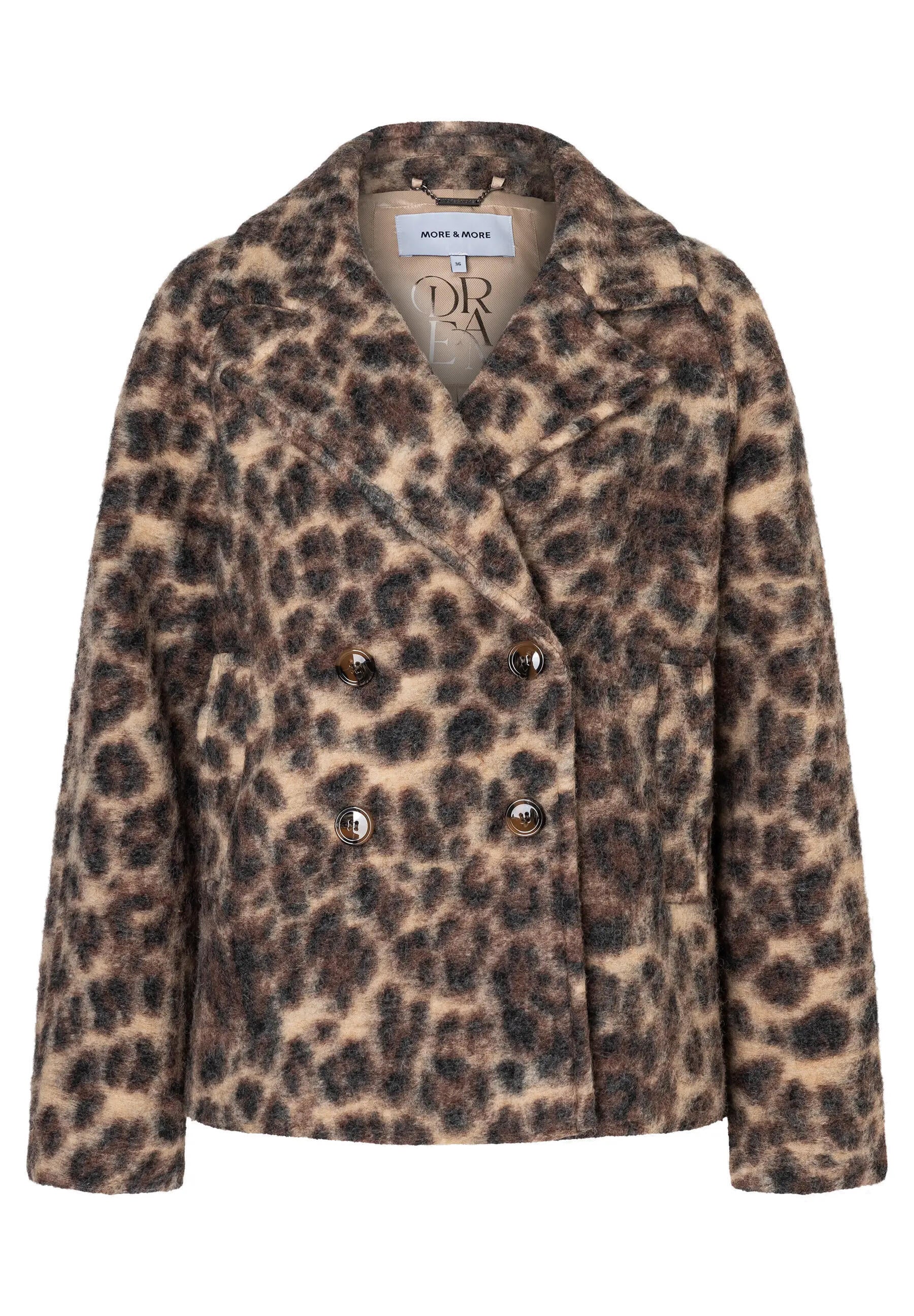 Jacke aus Schurwollmix - 3243 - Beige