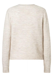 Strickpullover mit Rundhalsausschnitt - 0038 - Beige