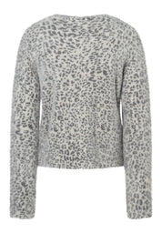 Strickpullover mit Animalprint - 2041 - Grau