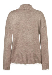 Strickpullover mit Stehkragen - 0260 - Beige
